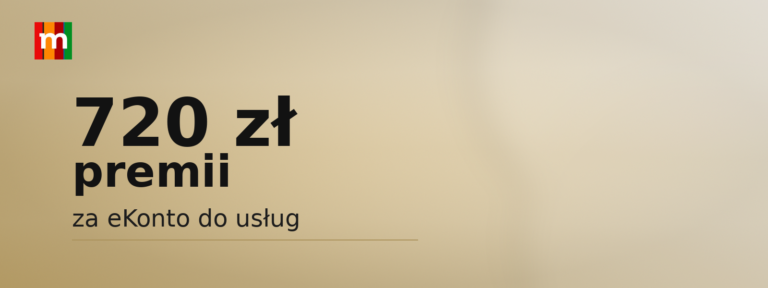 mBank eKonto 720 zł premii - baner recenzji
